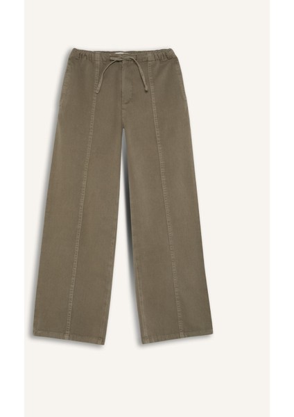 Kız Çocuk Wide Leg Geniş Bol Paça Pamuklu Pantolon D7609A825SM