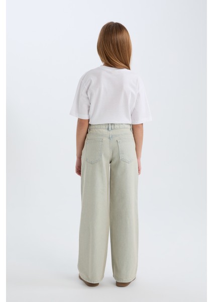 Kız Çocuk Wide Leg Geniş Paça Jean Pantolon D9128A825SP
