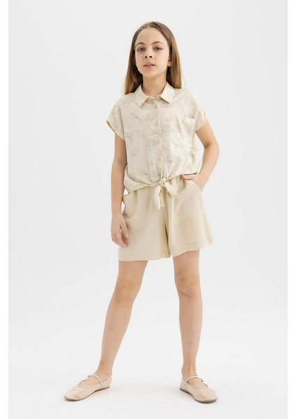 Kız Çocuk Viskon Şort