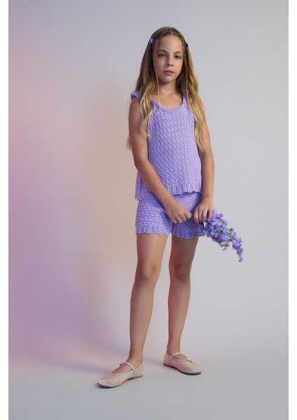 Kız Çocuk Ajurlu Şort