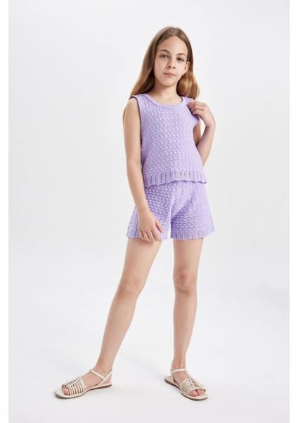 Kız Çocuk Ajurlu Şort fiyatları