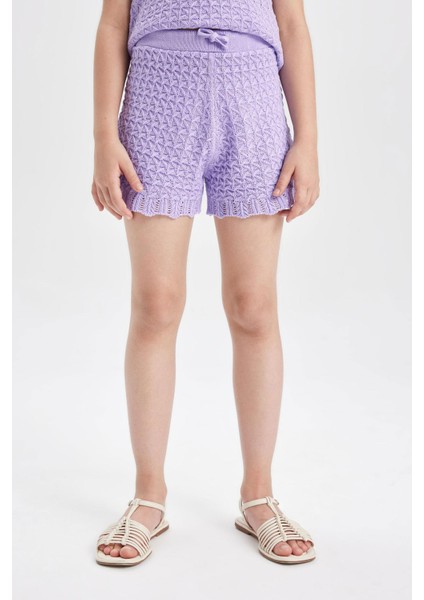 Kız Çocuk Ajurlu Şort fırsatları