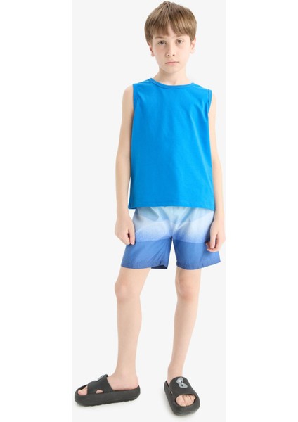Erkek Çocuk Degrade Baskılı Deniz Şortu E7578A825HS