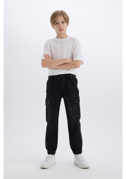 Erkek Çocuk Kargo Fit Jean Pantolon C4514A824WN modelleri