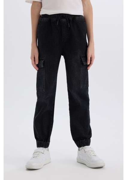 Erkek Çocuk Kargo Fit Jean Pantolon C4514A824WN fırsatları