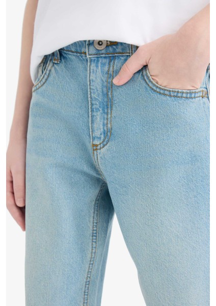 Erkek Çocuk Straight Fit Düz Paça Jean Pantolon D9012A825SM indirimleri