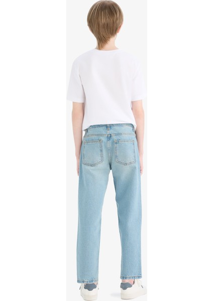 Erkek Çocuk Straight Fit Düz Paça Jean Pantolon D9012A825SM