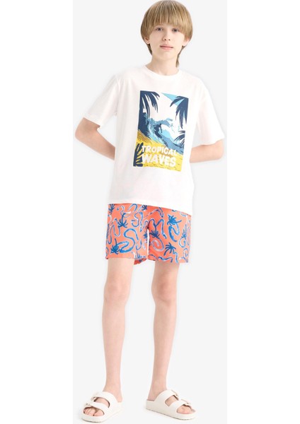 Erkek Çocuk Floral Deniz Şortu E5181A825HS