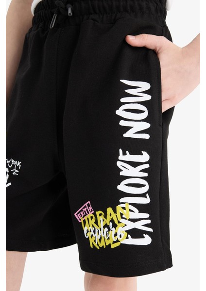 Erkek Çocuk Beli Lastikli Baskılı Şort F0517A825SM indirimleri