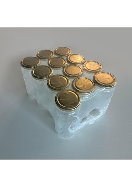 12'li 500 ml Kapaklı Cam Kavanoz - Gold Kapak fiyatları