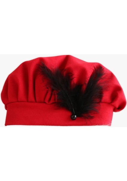 Kız Çocuk Kırmızı Sofia Pamuklu Fiyonk Detaylı Elbise Kep Abiye Takım