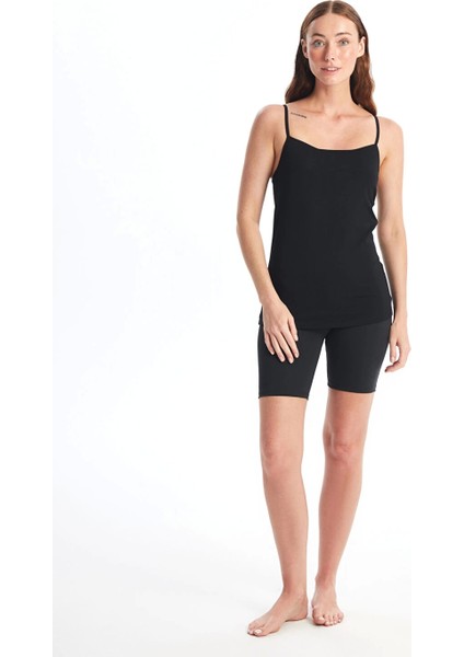 Lcw Dream Siyah Kalp Yaka Askılı Kadın Kuplu Atlet fiyatları