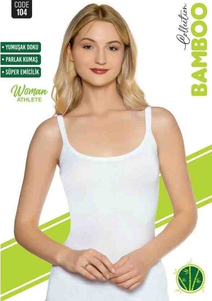 104 Bayan Bambu Parmak Askı Atlet 2 Adet