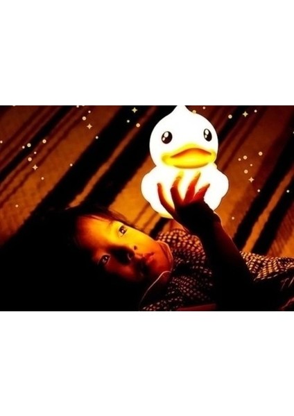 Sevimli Ördek Gece Lambası Dokunmatik Sensörlü Renkli Çocuklar Için Gece Işıkları Masa Lambası