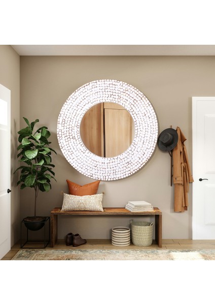 Mylamp Coconut Hindistan Cevizi Büyük Ayna 120X4 cm
