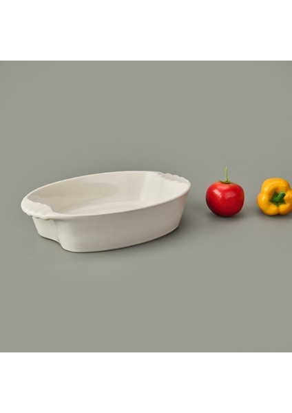 Ipek Porselen Derin Dik Fırın Kabı - Krem - 29X21 cm fiyatları