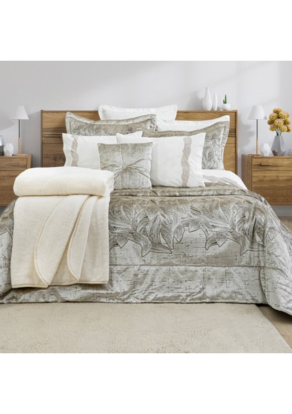 Home Leaf Çeyiz Seti 11 Parça-Krem