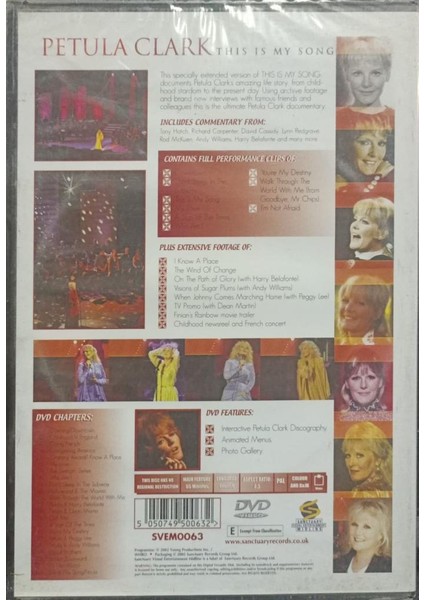 Petula Clark – This Is My Song. The Ultimate Portrait Of Petula Clark DVD fiyatları