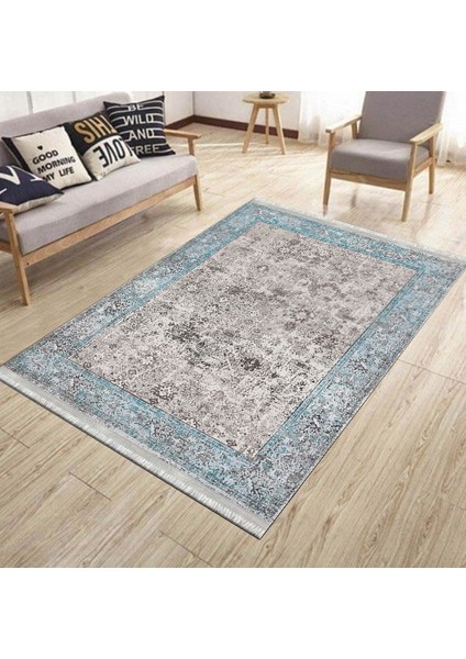 Klasik Eskitme Yolluk Yıkanabilir Halı Kaymaz Taban Kilim Dot Tabanlı Oturma Odası Halısı 4011C modelleri