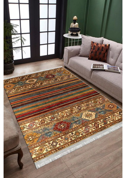Otantik Desenli Halı Yıkanabilir Halı Kaymaz Taban Kilim Dot Tabanlı Oturma Odası Halısı 4053A fiyatları