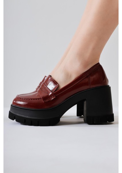 Majnor Bordo Rugan Platformlu Makosen Ayakkabı fiyatları