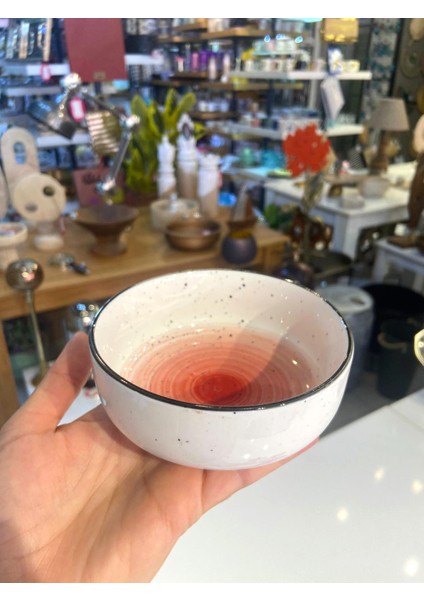 Kırmızı Porselen 6'lı Kase 11,5cm