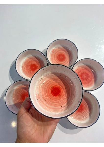 Kırmızı Porselen 6'lı Kase 11,5cm fiyatları