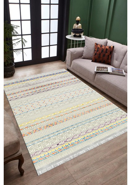 Otantik Desen Yolluk Kaymaz Taban Kilim Yıkanabilir Yolluk Dot Tabanlı Salon Halısı 4133C fiyatları