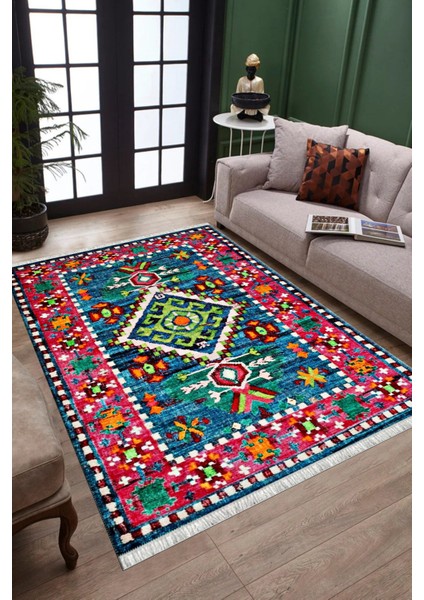 Otantik Vintage Desen Kaymaz Taban Kilim Yıkanabilir Yolluk Dot Tabanlı Salon Halısı 4190A fiyatları