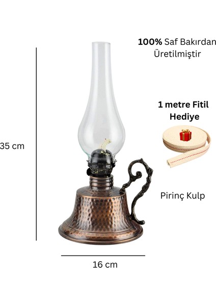 Bakır Gaz Lambası Eskitme Büyük Boy Bakır Kandil fiyatları