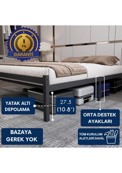 Felix Tek Kişilik Ferforje Metal Karyola