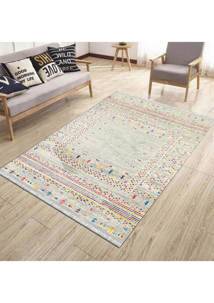 Otantik Desen Yolluk Kaymaz Taban Kilim Yıkanabilir Yolluk Dot Tabanlı Salon Halısı 4133A modelleri