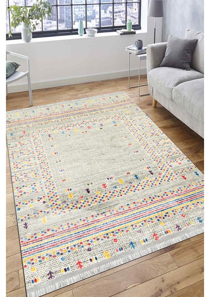 Otantik Desen Yolluk Kaymaz Taban Kilim Yıkanabilir Yolluk Dot Tabanlı Salon Halısı 4133A fırsatları
