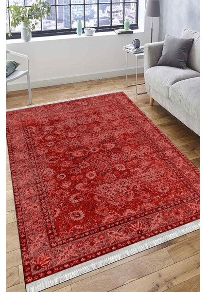 Eskitme Çiçek Desenli Halı Kaymaz Taban Kilim Yıkanabilir Yolluk Dot Tabanlı Salon Halısı 4162A fırsatları