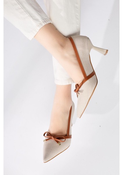 Loviisa Bej-Kahve Fiyonk Detaylı Topuklu Ayakkabı fırsatları