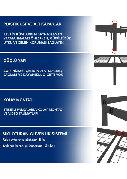 Felix Tek Kişilik Ferforje Metal Karyola