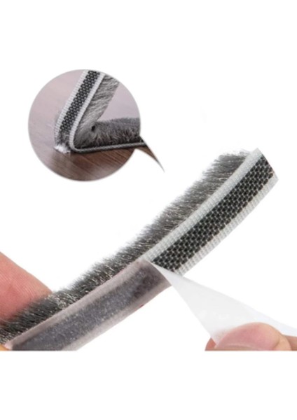 10 Metre Yapışkanlı Kıl Fitil Cam Balkon ve Alüminyum Kapı Pencere Fırça Fitili 8-10-12-15-20MM