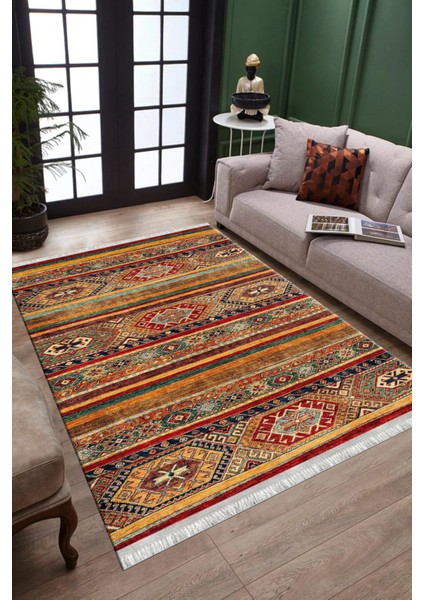 Vintage Desenli Halı Kaymaz Taban Kilim Yıkanabilir Yolluk Dot Tabanlı Oturma Odası Halısı 4077A fiyatları