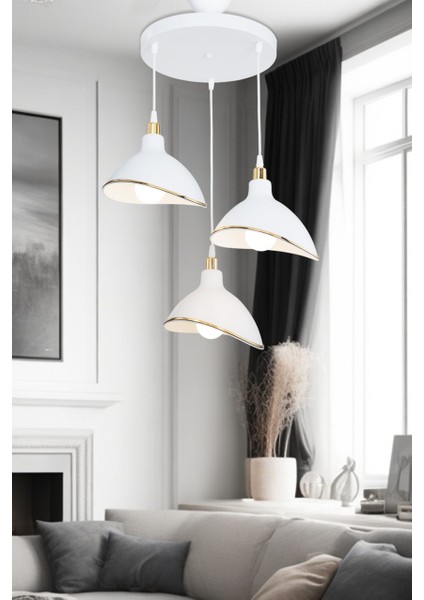 Gima Üçlü Avize Beyaz