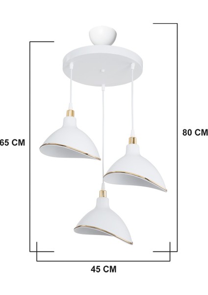 Gima Üçlü Avize Beyaz modelleri