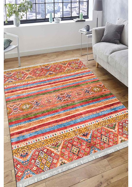 Otantik Desen Yolluk Kaymaz Taban Kilim Yıkanabilir Yolluk Dot Tabanlı Salon Halısı 4132A fırsatları