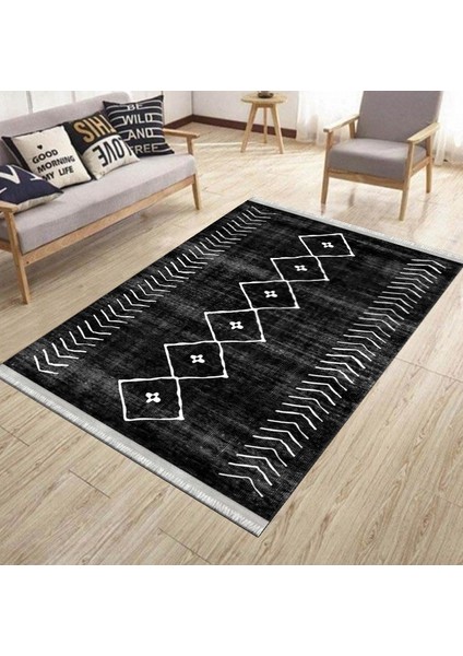 Iskandinav Desenli Halı Kaymaz Taban Kilim Yıkanabilir Yolluk Dot Tabanlı Salon Halısı 4104B modelleri
