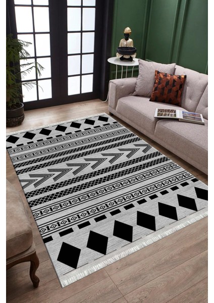 Geometrik Figürlü Halı Kaymaz Taban Kilim Yıkanabilir Yolluk Dot Tabanlı Salon Halısı 4120A fiyatları