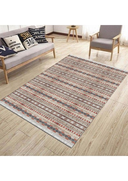 Vintage Klasik Desen Kaymaz Taban Kilim Yıkanabilir Yolluk Dot Tabanlı Salon Halısı 4165A modelleri