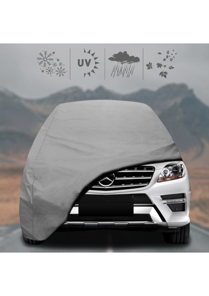 Mercedes Benz M W166 Oto Branda Su Geçirmez Miflonlu Araba Brandası Klipsli Araba Çadırı