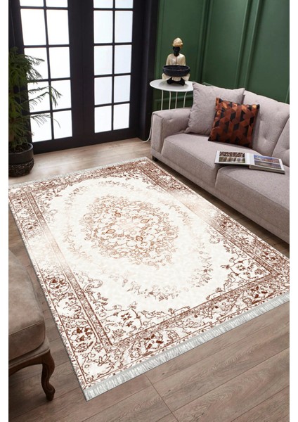 Eskitme Klasik Desen Kaymaz Taban Kilim Yıkanabilir Yolluk Dot Tabanlı Salon Halısı 4180A fiyatları