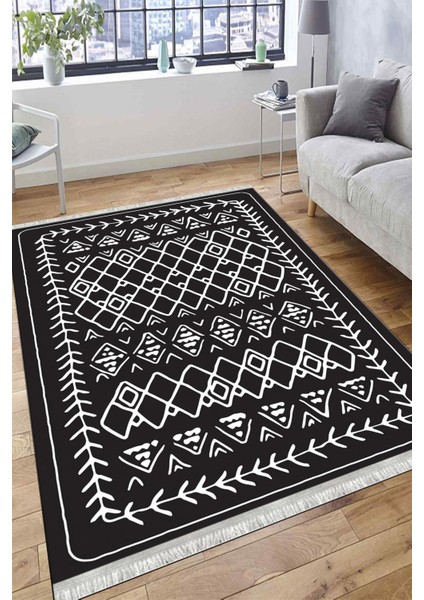 Iskandinav Figürlü Yolluk Kaymaz Taban Kilim Yıkanabilir Yolluk Dot Tabanlı Salon Halısı 4123A fırsatları