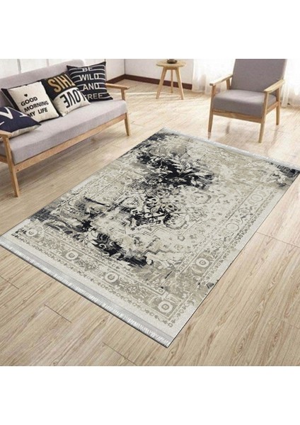 Otantik Motifli Kilim Yıkanabilir Halı Kaymaz Taban Kilim Dot Tabanlı Oturma Odası Halısı 4004B modelleri