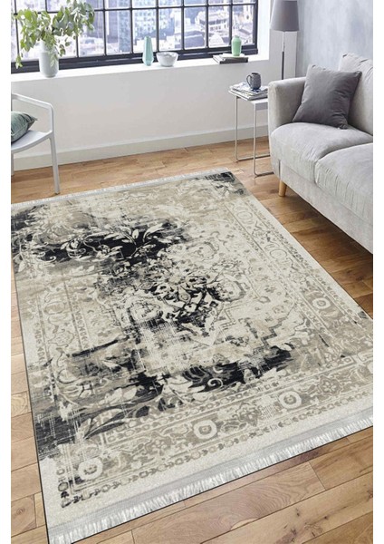 Otantik Motifli Kilim Yıkanabilir Halı Kaymaz Taban Kilim Dot Tabanlı Oturma Odası Halısı 4004B fırsatları