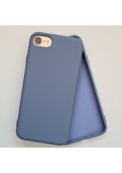 İphone SE ve İphone 7/8 ile Uyumlu LOGOSUZ İçi Kadife Lansman Esnek Silikon Kılıf